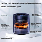 Automatic Coffee Grounds Dryer, Hands-Free, For Espresso, Drip & More