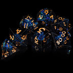 7-Die RPG Dice Set, Handmade Sharp Edge Polyhedral Dice