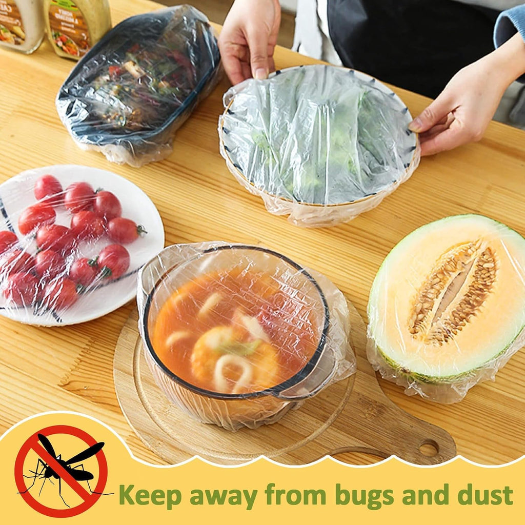 200 Bowl Covers for Bread Proofing - Medium Plastic Wrap for Food