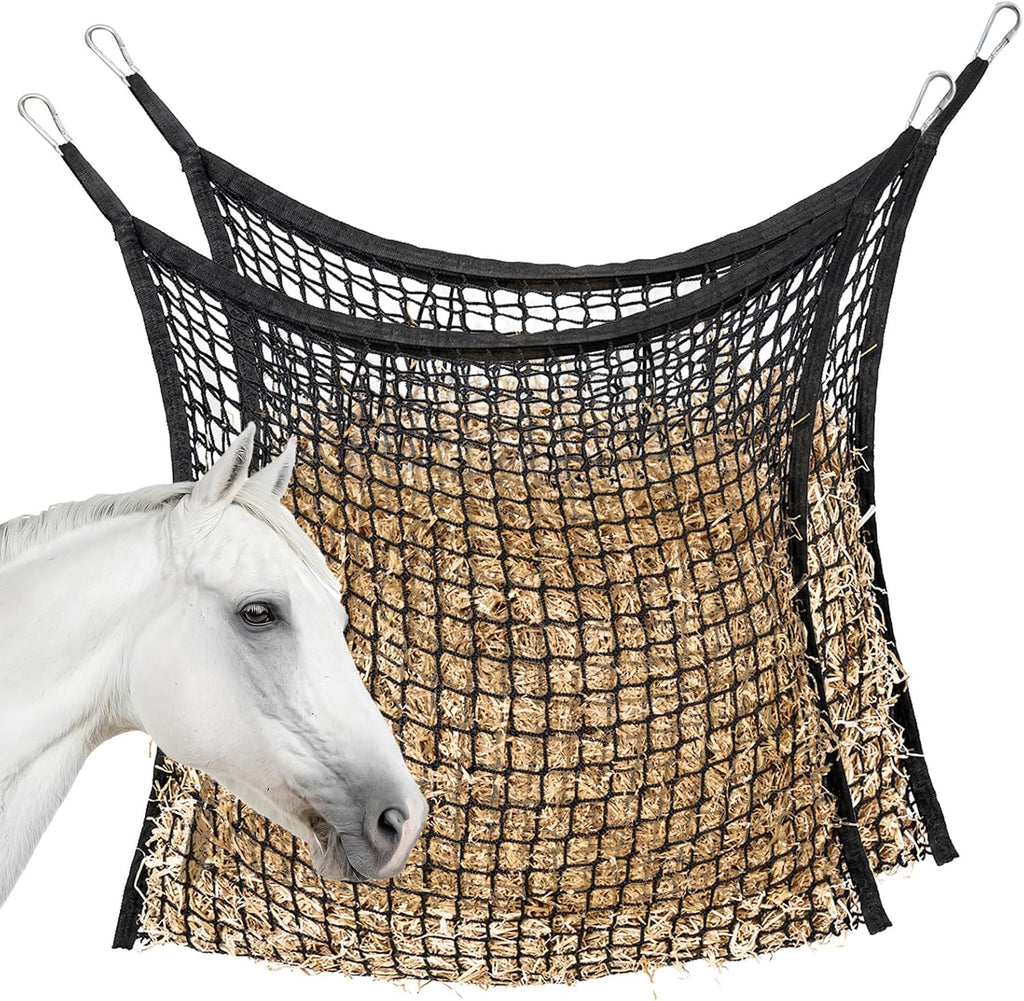 Slow Feed Hay Nets for Horses, Large Capacity Hay Bags, 2 Pack