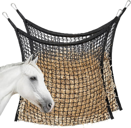 Slow Feed Hay Nets for Horses, Large Capacity Hay Bags, 2 Pack