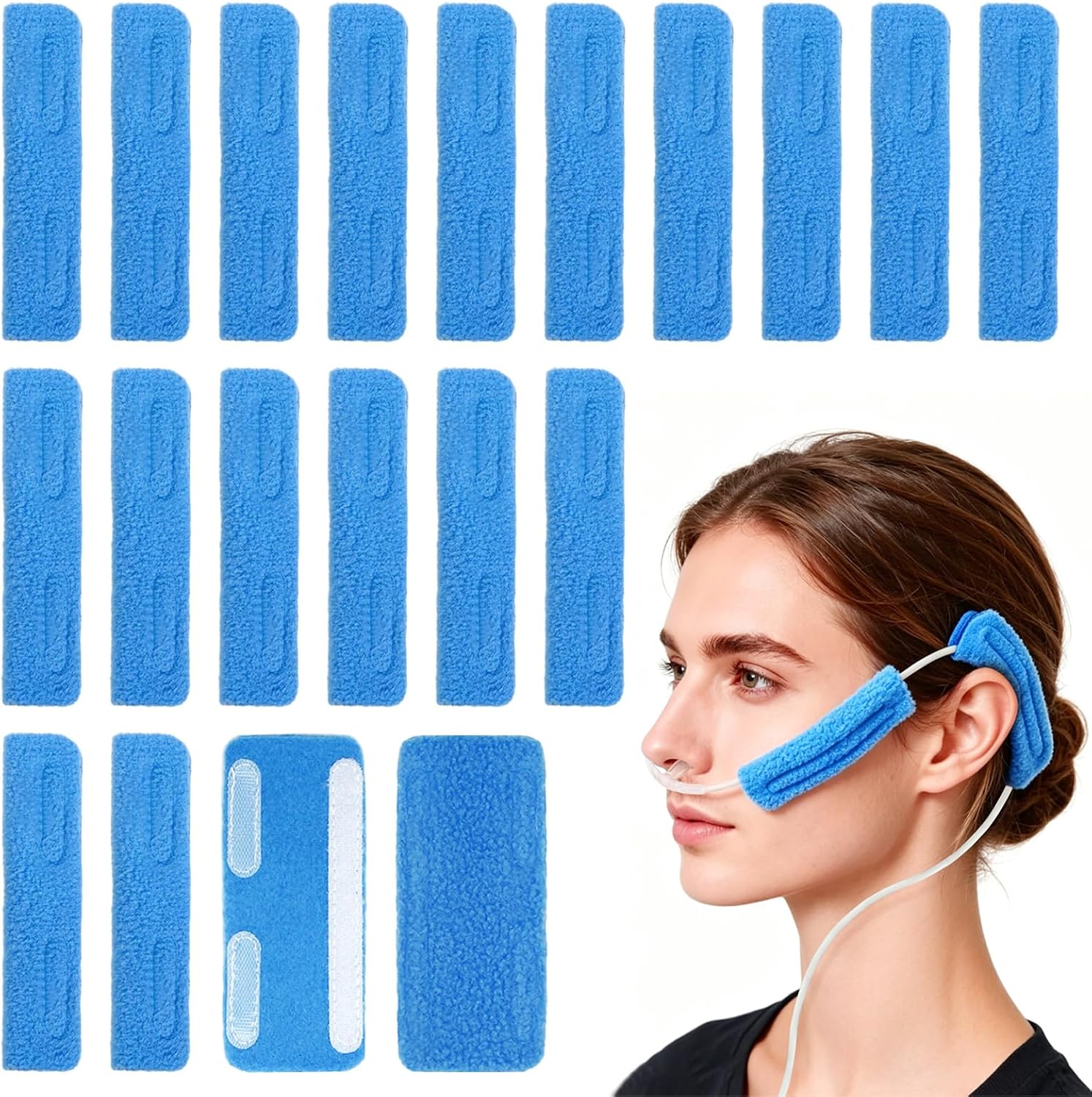 Nasal Cannula Ear Cushions, Soft Oxygen Tubing Protectors, 20 Pack