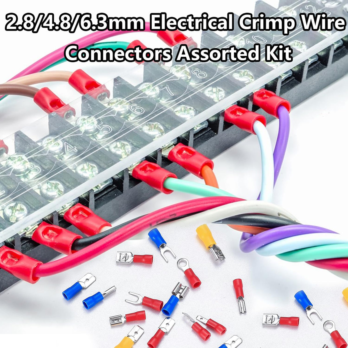 Tnisesm 280PCS Wire Connectors - Insulated Electrical Wire Terminals