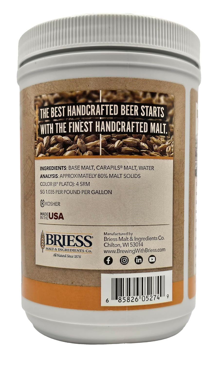 Learn To Brew B8-IS5X-KJH8 Briess Liquid Malt Extract Golden Light for Homebrew