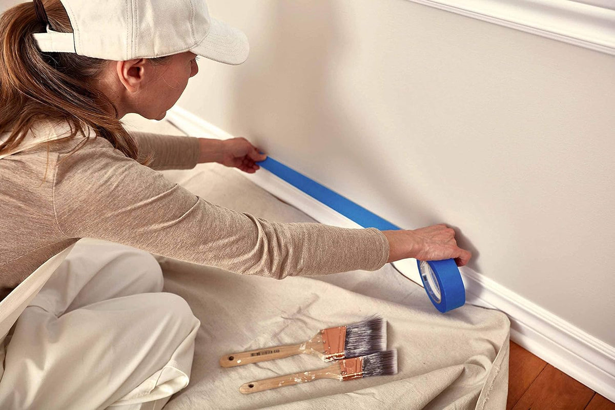 Canvas Painters Drop Cloth (Size 6 x 9 Feet - Pack of 2) - Pure Cotton Paint Drop Cloth for Painting, Curtains