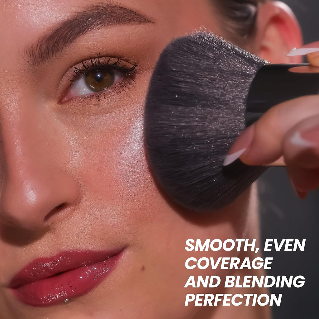 Kabuki Brush - Round Top Brush for Liquid & Powder Makeup