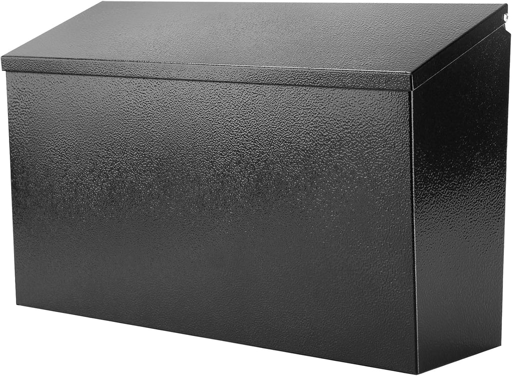 Wall-Mount Mailbox for Outside,Large Capacity Mail Box Waterproof and Rust-Resistant, Galvanized Steel Metal Post