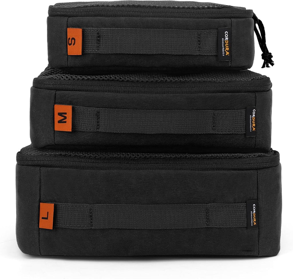 Packing Cubes for Travel, 3 Pack Cordura Tactical Luggage Organizer Bags Set for Outdoor Camping,Backpacking,Hiking