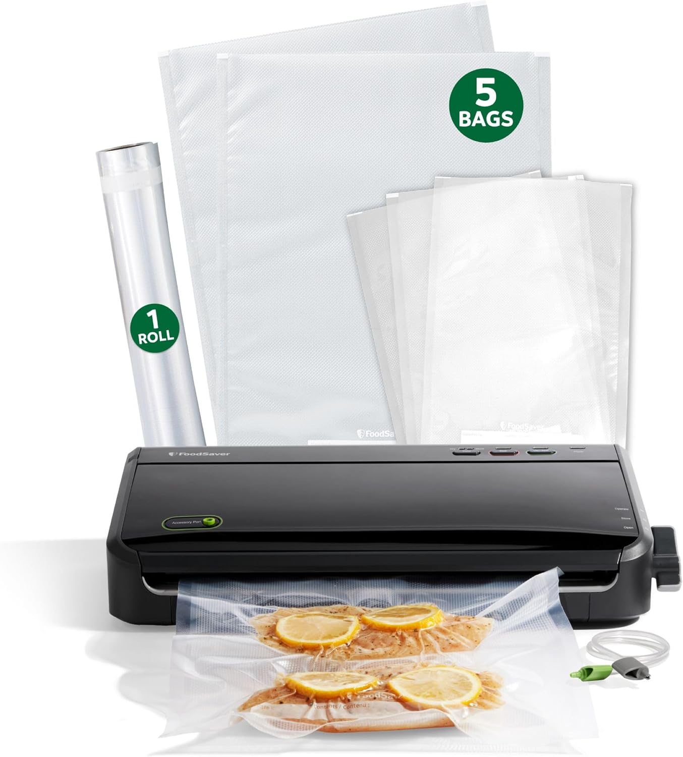 Vacuum Sealer Machine, Automatic Bag Detection, Sous Vide Friendly, with sealer bags, roll, handheld vacuum sealer