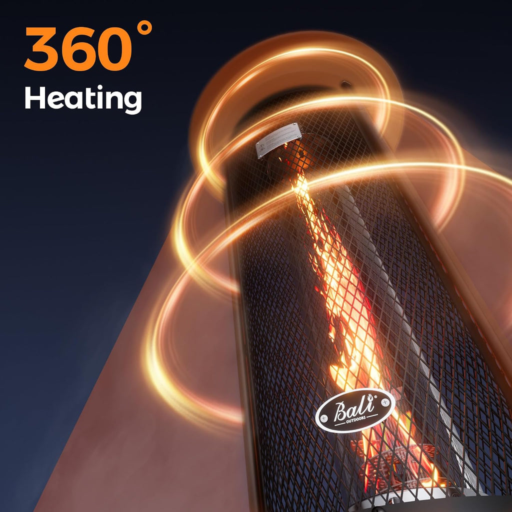 Propane Patio Heater, Stainless Steel Standing