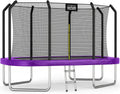 12 FT/14 FT Rectangle Trampoline - Perfect Outdoor Trampolines for Kids - Gymnastics Style Tranpoline with Enclosure