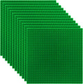 12 Pack Classic Baseplates, Building Base Plates Compatible with Most Standard Building Bricks, 10" x 10" Stackable