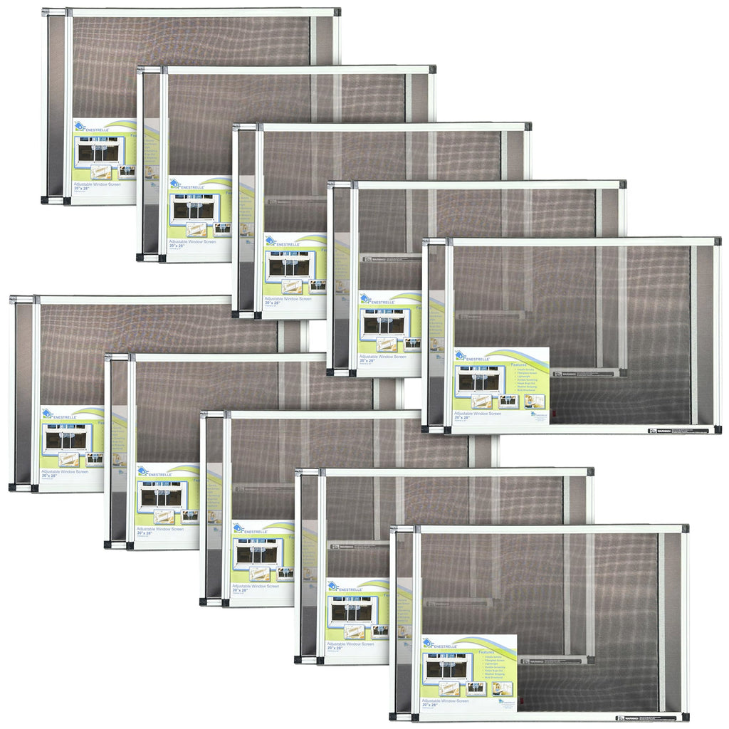 Expandable Window Screen, 20″ H × 28″–54″ W Horizontal, 10-Pack