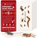 Cricket Insect Glue Traps - 6 Pack Bug Cockroach Sticky Traps, Large Spider Trap with Pre-Baited Attractant, Highly