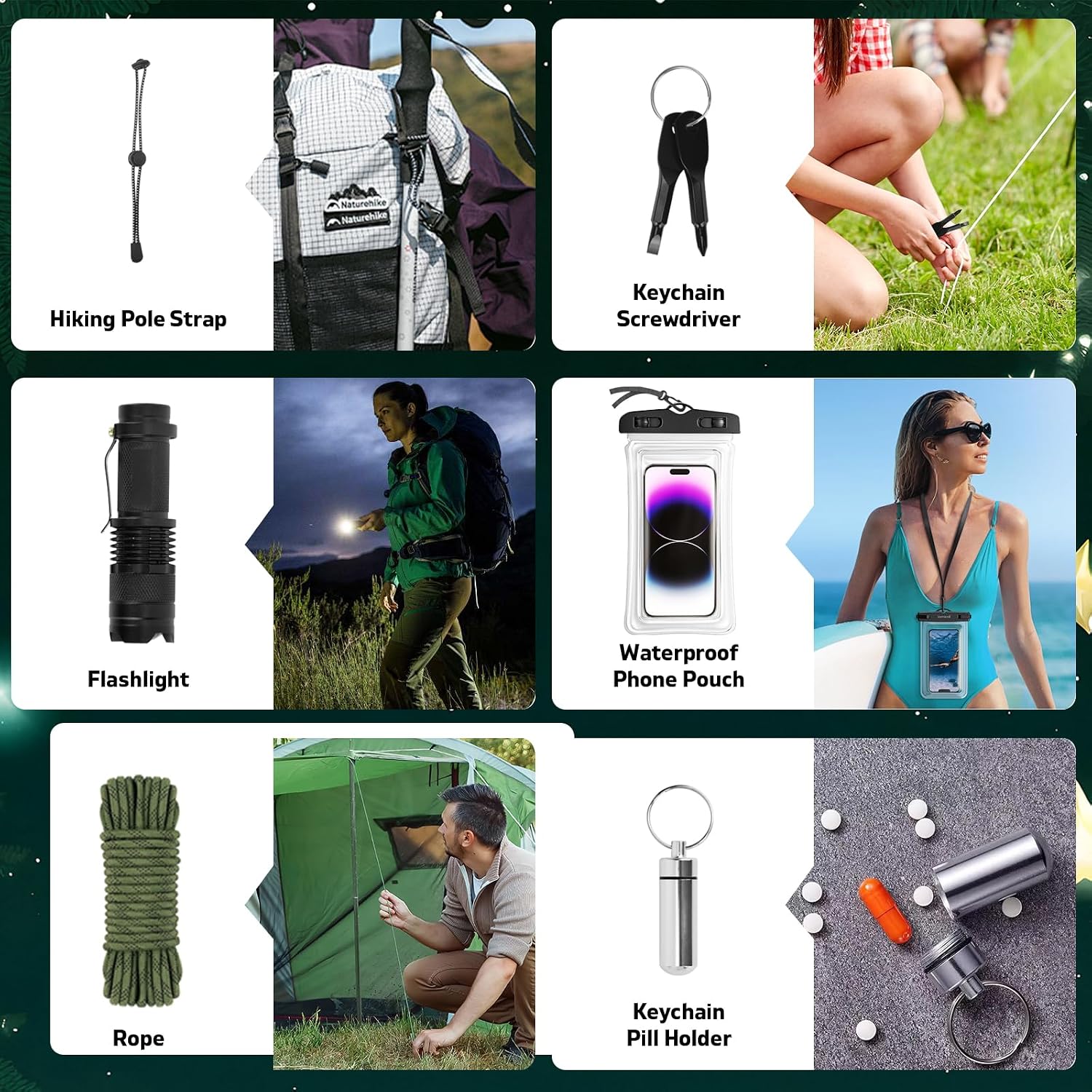 Survival Kit Advent Calendar -25 Days Christmas Countdown Calendar Emergency Survival Gears, Gift for Teen & Adult