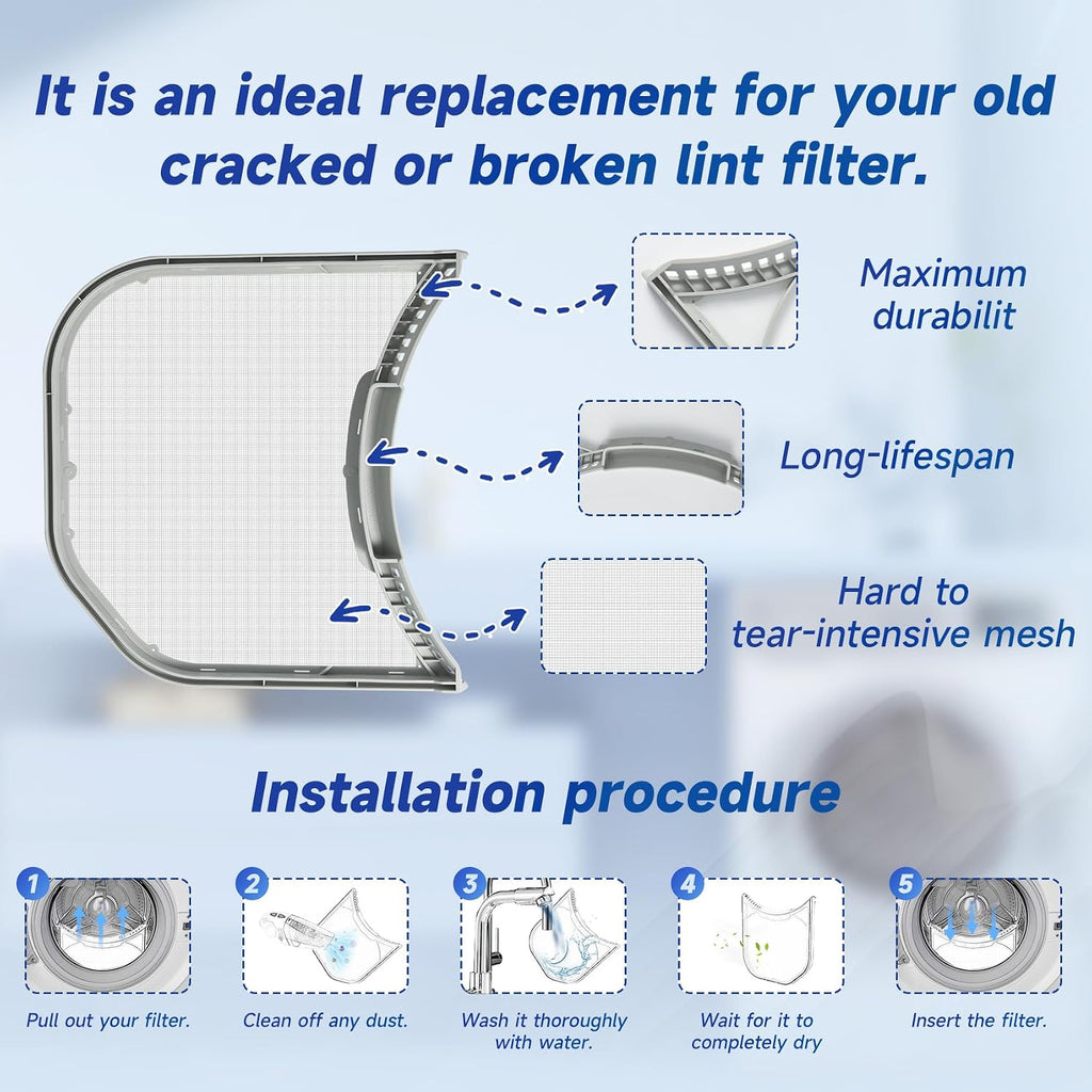 ADQ56656403 Dryer Lint Filter Screen Replacement for LG WashTower & Dryers