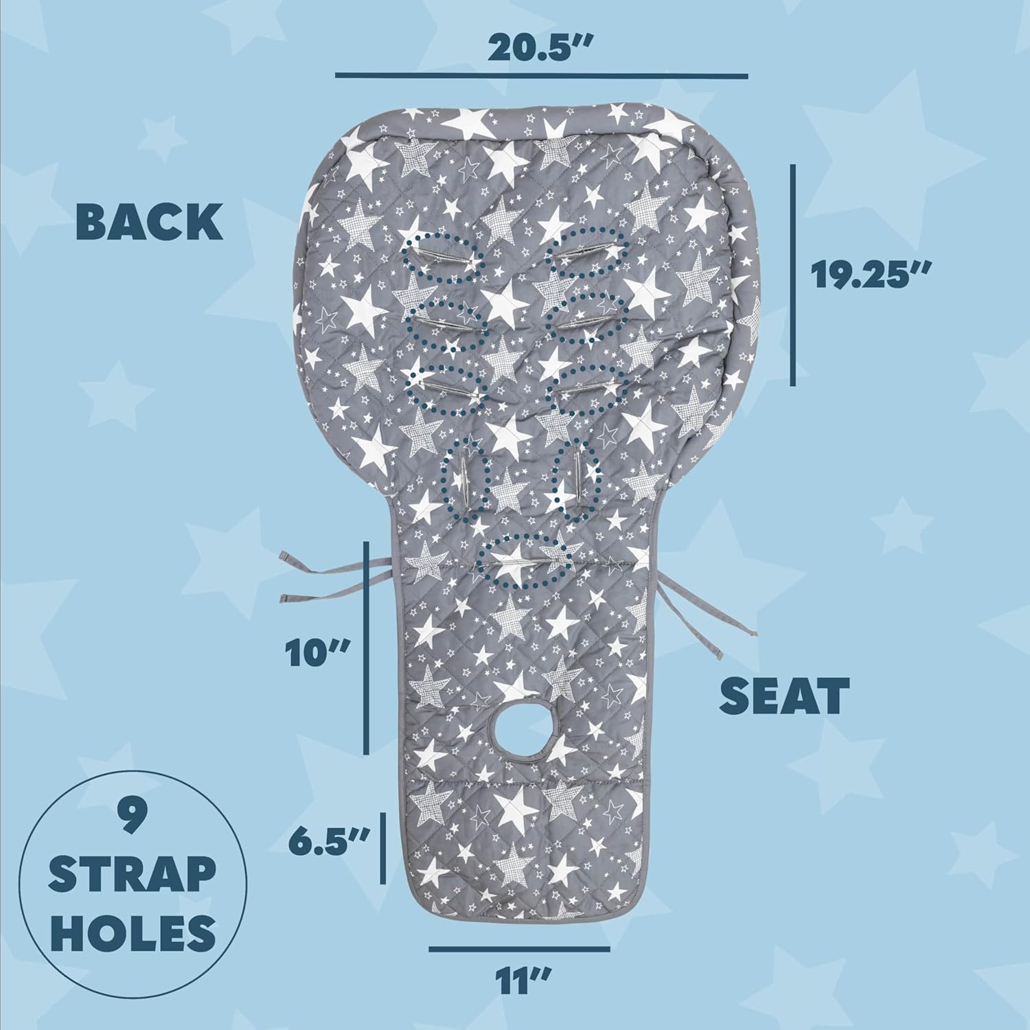 High Chair Pad - Machine Washable High Chair Cover, Easy Use Highchair Cushion, Soft Highchairs Covers for Baby