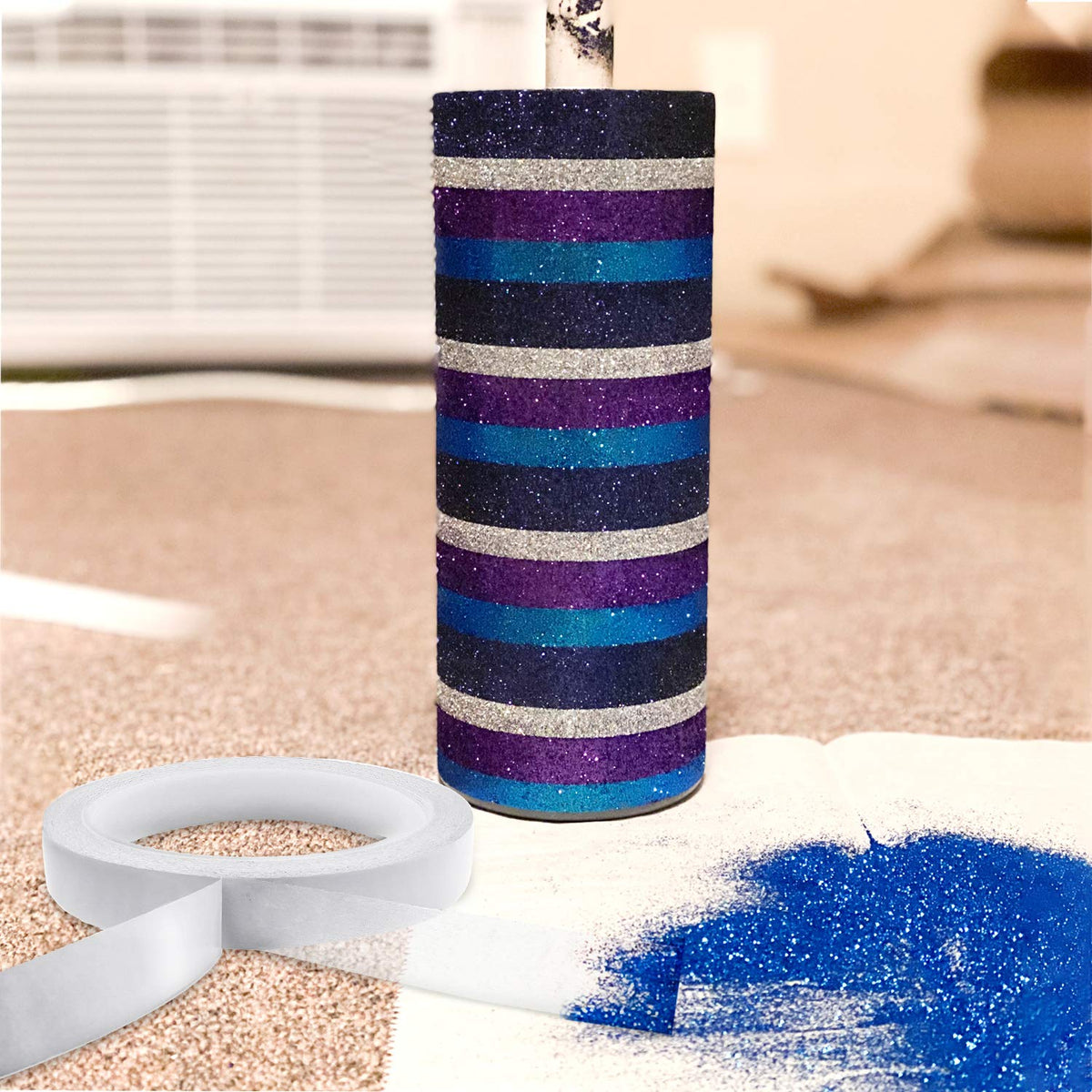 Double-Sided Tape, 6mm Width, 8 Rolls Tear-by-Hand Tape