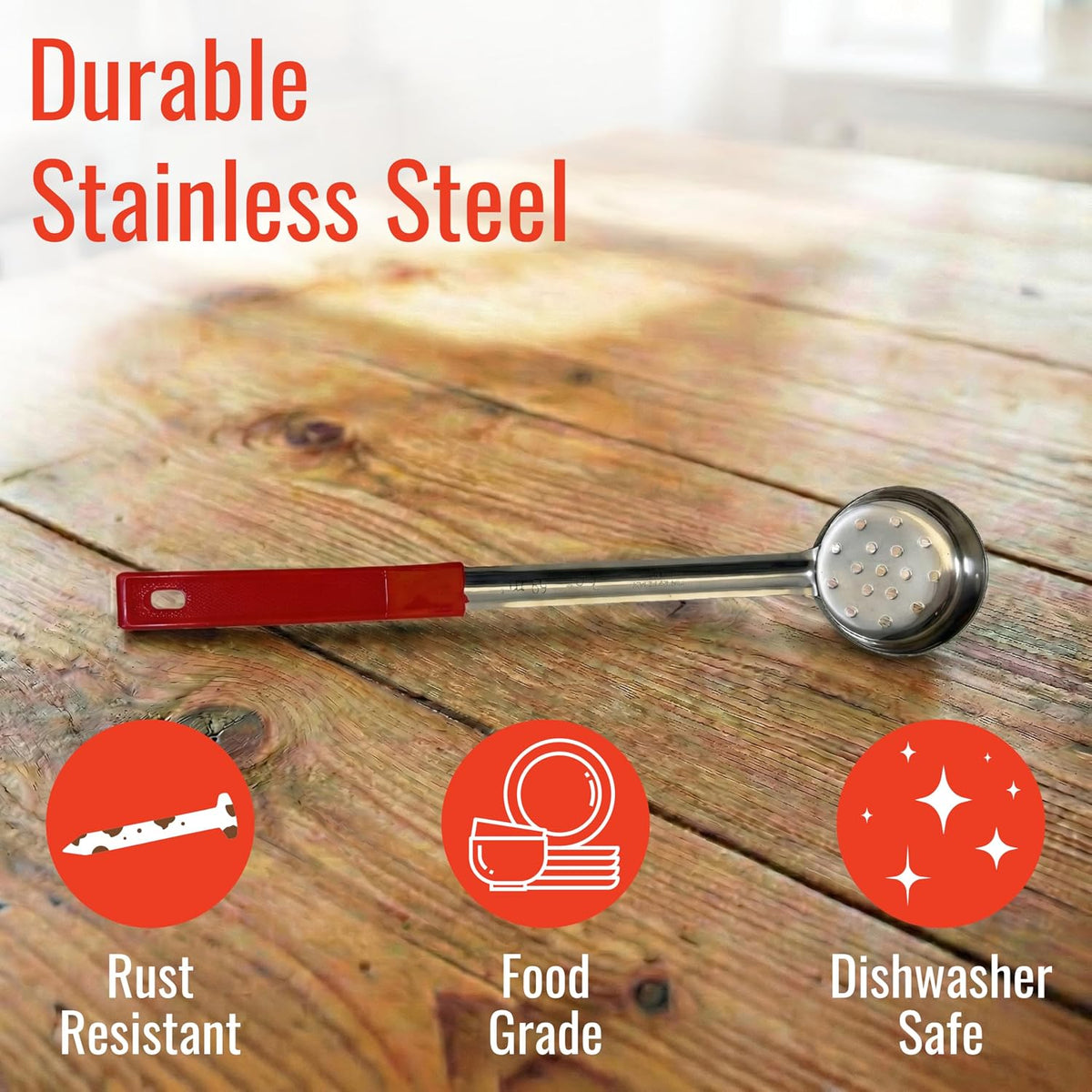 2 oz Slotted Stainless Steel Portion Control Ladle Spoodle - [Pack of 12]