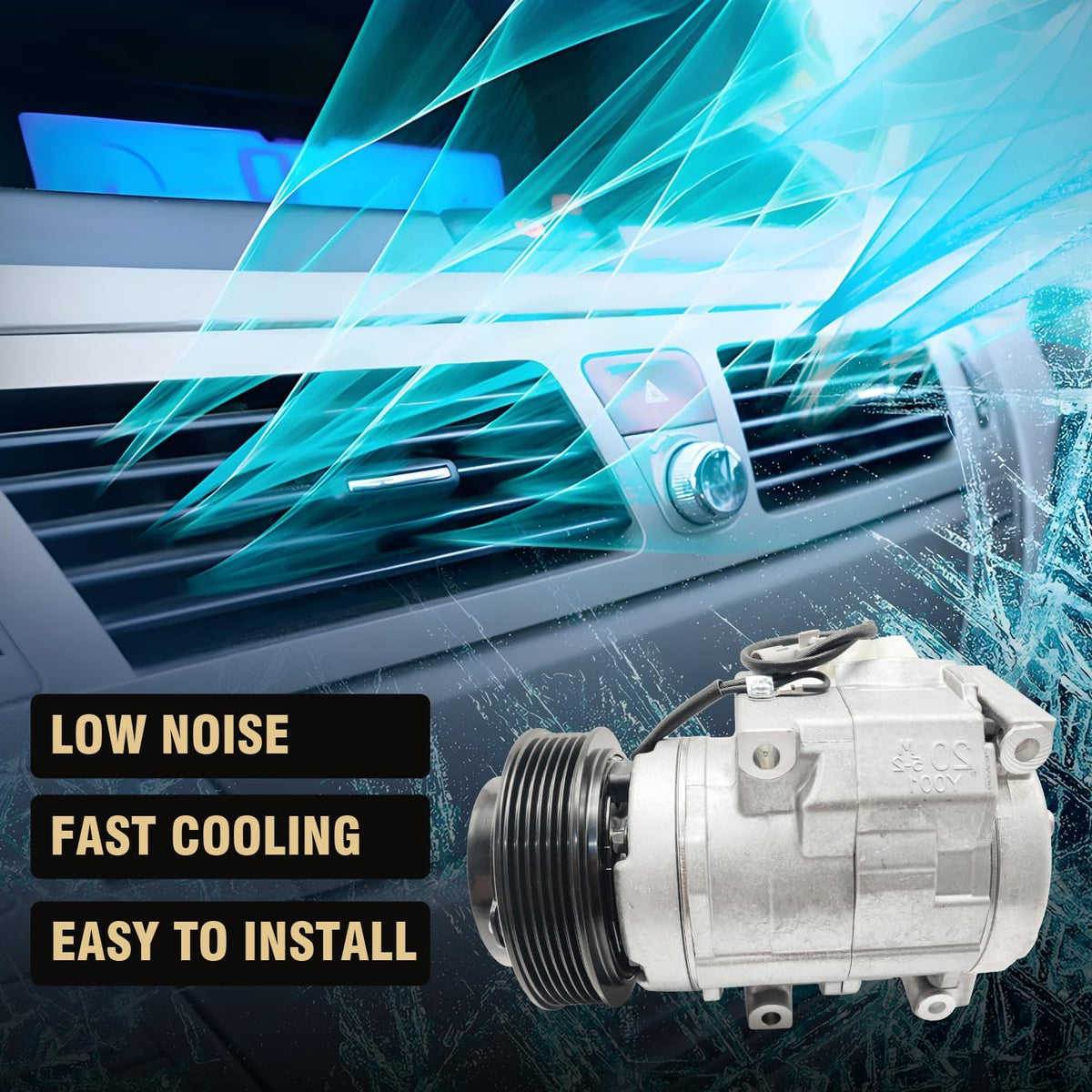 AC Compressor w/Clutch Fit for Toyota Sienna 2004-2006 3.3L,for 3.5L 2007
