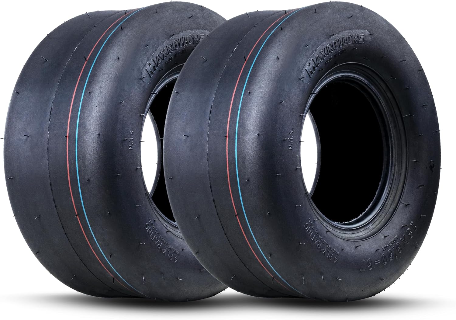 (2 Pack) 13x6.50-6 Lawn Mower Tires Tubeless, Replacement 13x6.5-6 Zero Turn Tires Garden Riding Tractor Lawnmower
