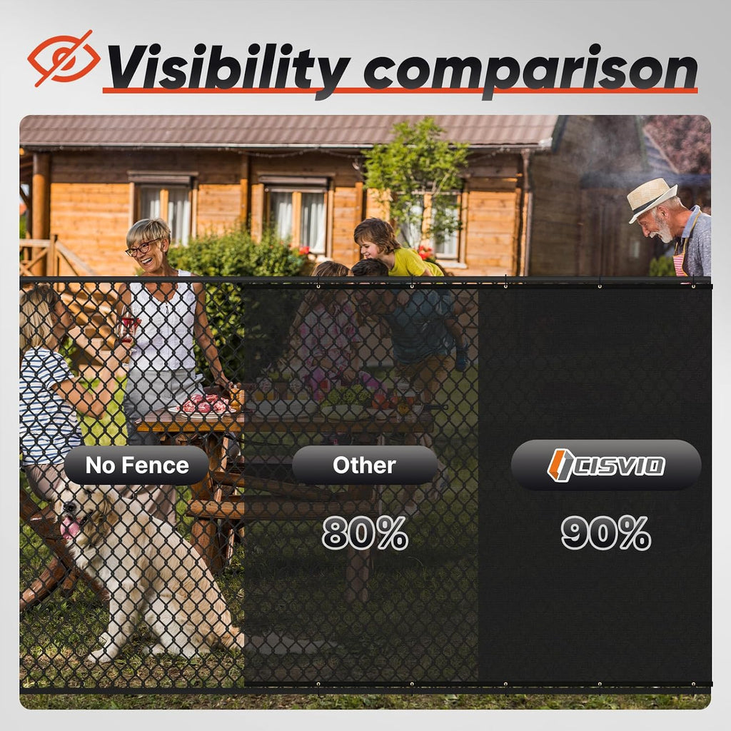 6ft x50ft Privacy Screen Fence 90% Blockage Heavy Duty Protective Covering Mesh Fencing for Outdoor Patio Pool