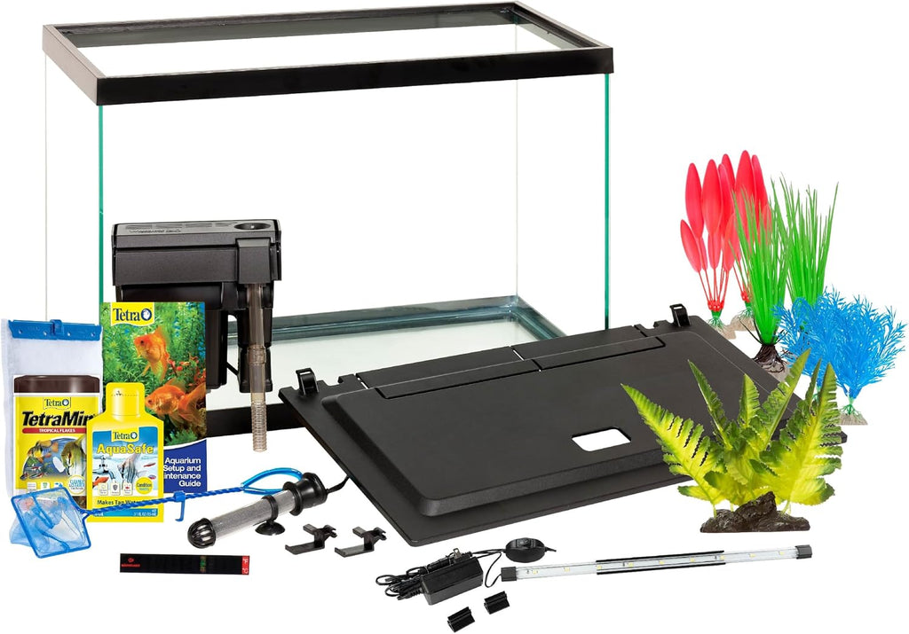 Complete 20 Gallon Fish Tank Kit for Freshwater & Saltwater Fish