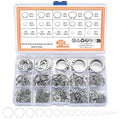 300 Pcs Retaining Ring Kit - Internal & External Snap Rings, 18 Sizes