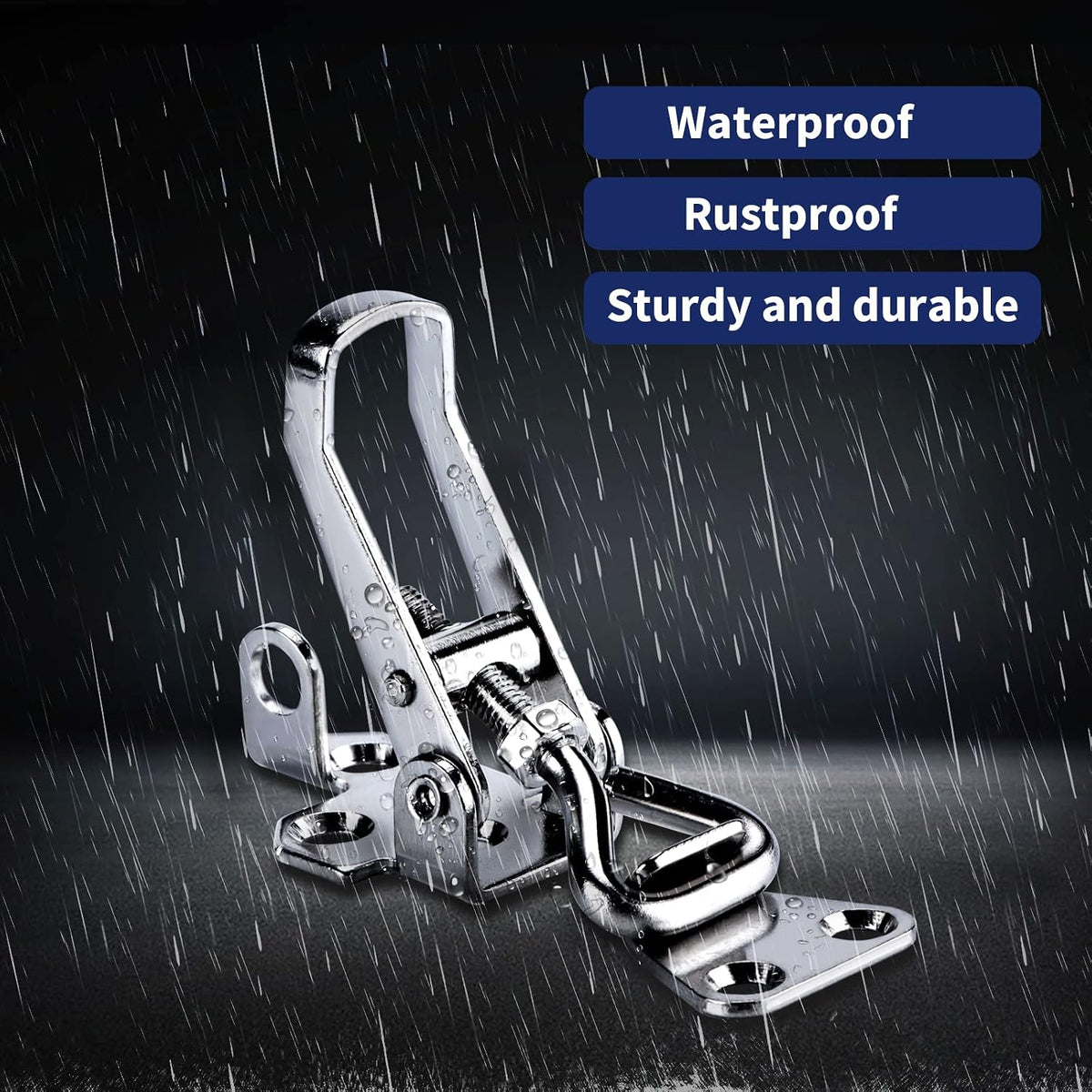 2PCS Toggle Latch Clamp Stainless Steel Cabinet Hinge Lockable clamp,Boat Anti Rattle Latch