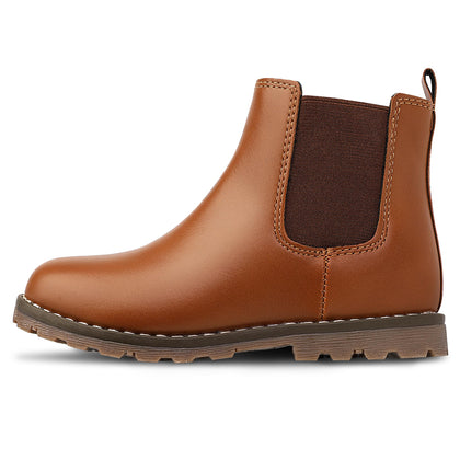 Girls Ankle Boots Kids Dress Short Boots Low Heel Side Zipper (toddler,littile kids) color brown size 11