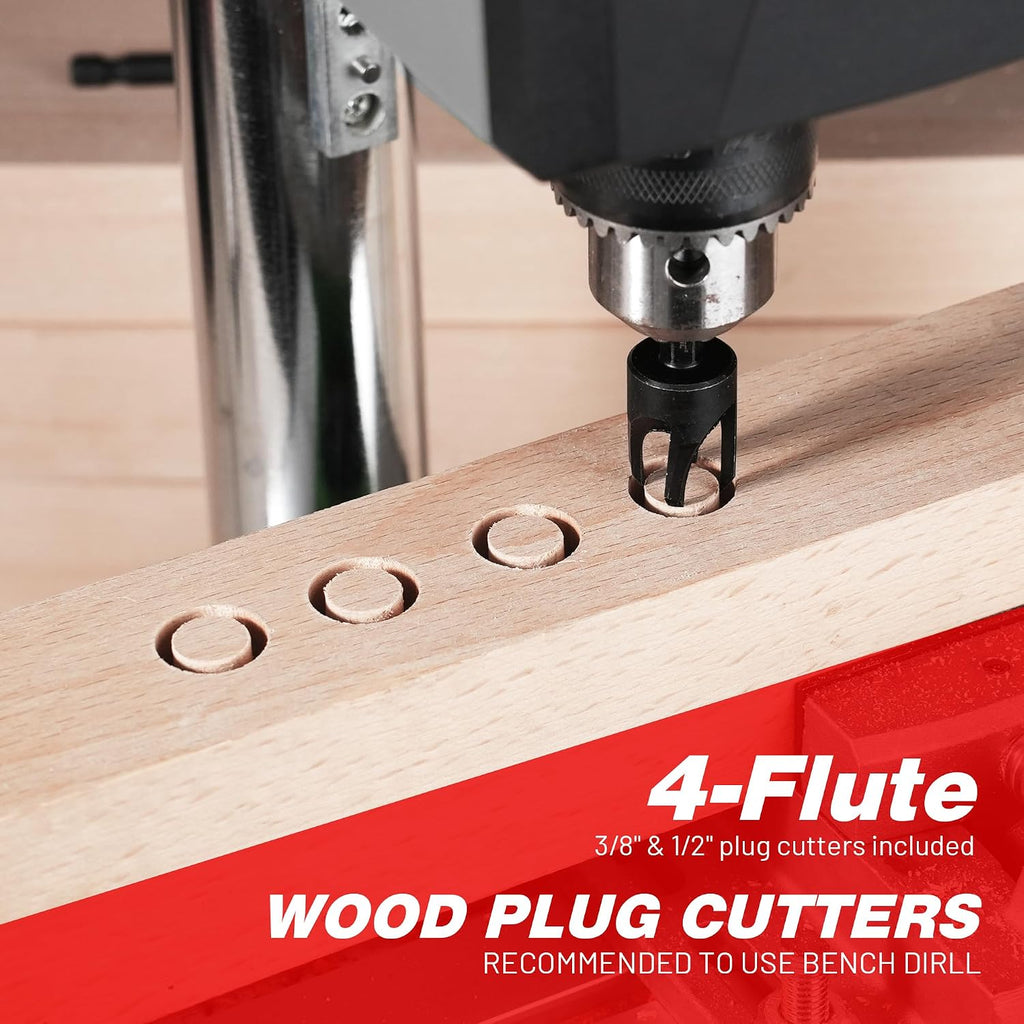EZARC Countersink Drill Bit Set, 22PCS Two-Flute Bits with Plug Cutters