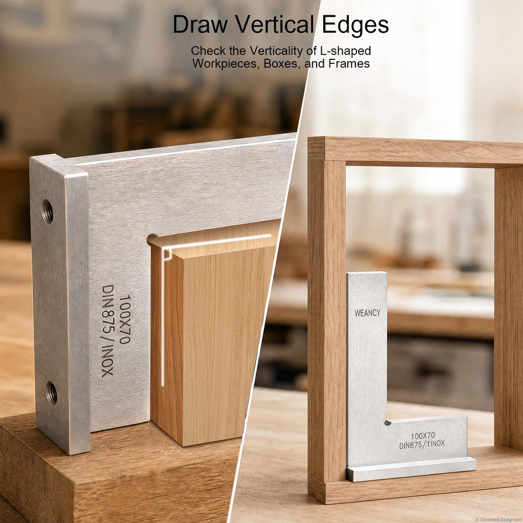 Precision Machinist Square Stainless Steel Pocket Engineer Square 4 Inch