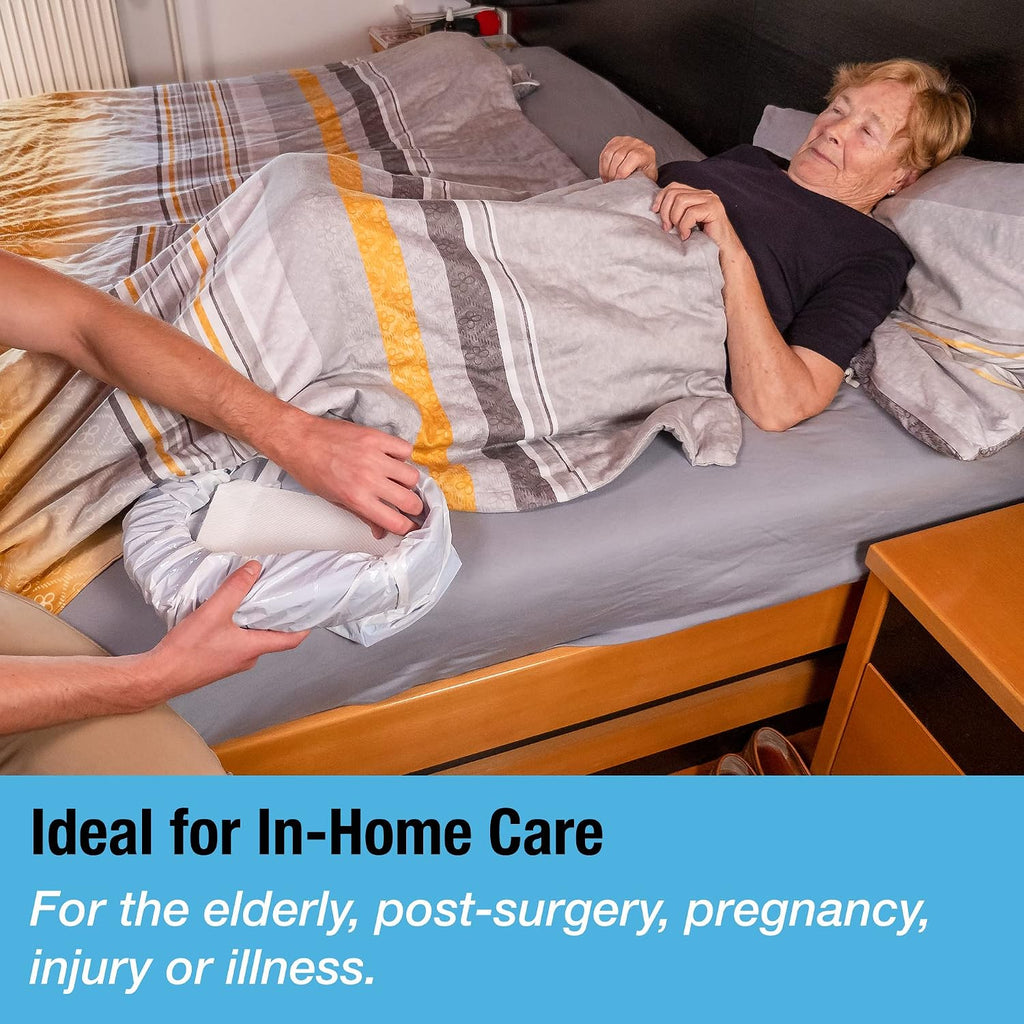 Bedpan Set with 25 Super-Absorbent Pads & Liners: Bedpans for Men & Women