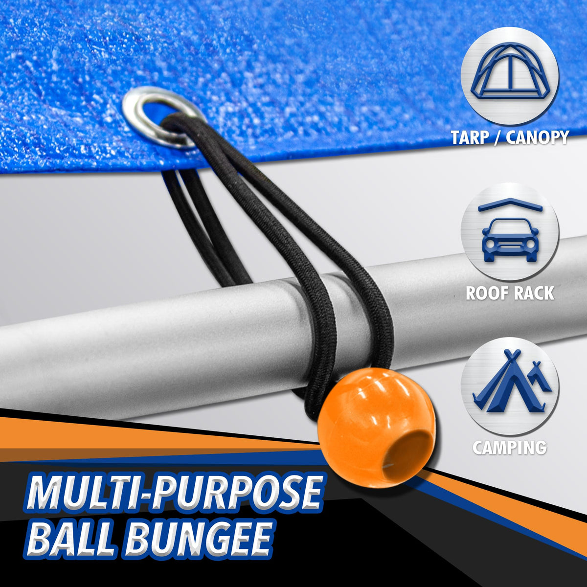 32-Piece Bungee Cord Assortment with Hooks