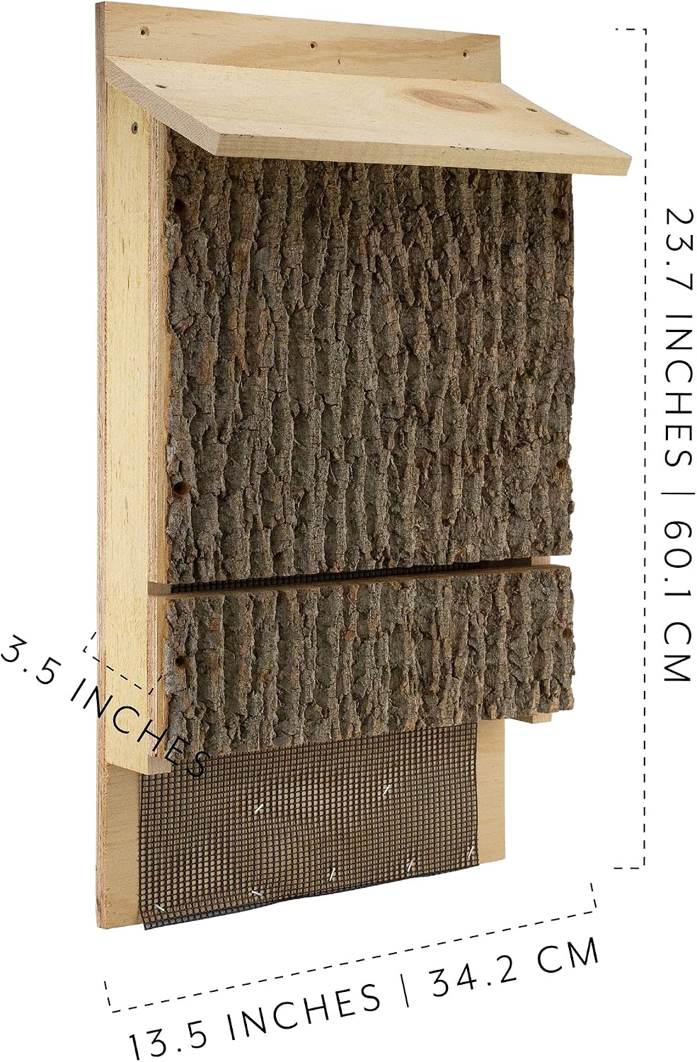 OBC Endorsed Single Chamber Wooden Bat House; Rustic Handmade Bat Shelter Box