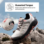 Women's Hiking Shoes Lightweight Walking Sneakers,Khaki,8.5