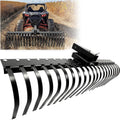 60 Inch Landscape Rake Pine Straw Rake Tractors Rake Fit for 2 Inch Receiver ATV UTV SxS Features 48" or 60"