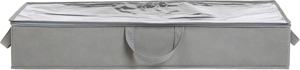 Under Bed Storage Bags for Clothes, Blankets and Linens, Foldable Fabric Containers with Clear Window and Handles