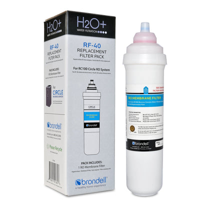 RF-40 Membrane Water Filter Replacement for Circle Under Sink Reverse Osmosis Filtration System, Lasts 24 Months