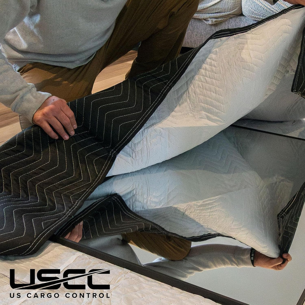 Moving Blankets Heavy Duty 72"x80" 2-Pack (95 lbs/doz), Padded Furniture Blankets for Moving, Shipping, and Storage