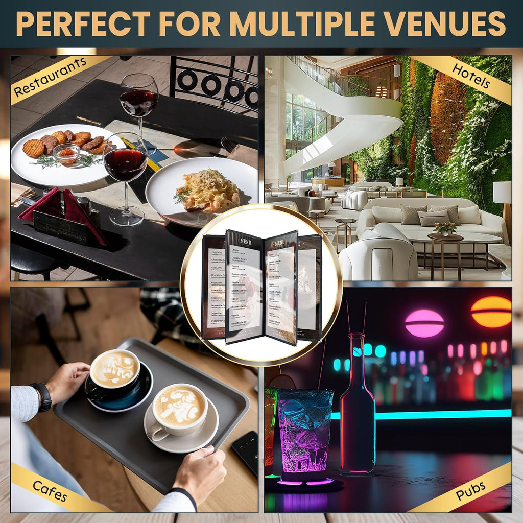 Restaurant Menu Covers 8.5 x 14, 12 Pack, 4 Page 8 View Books
