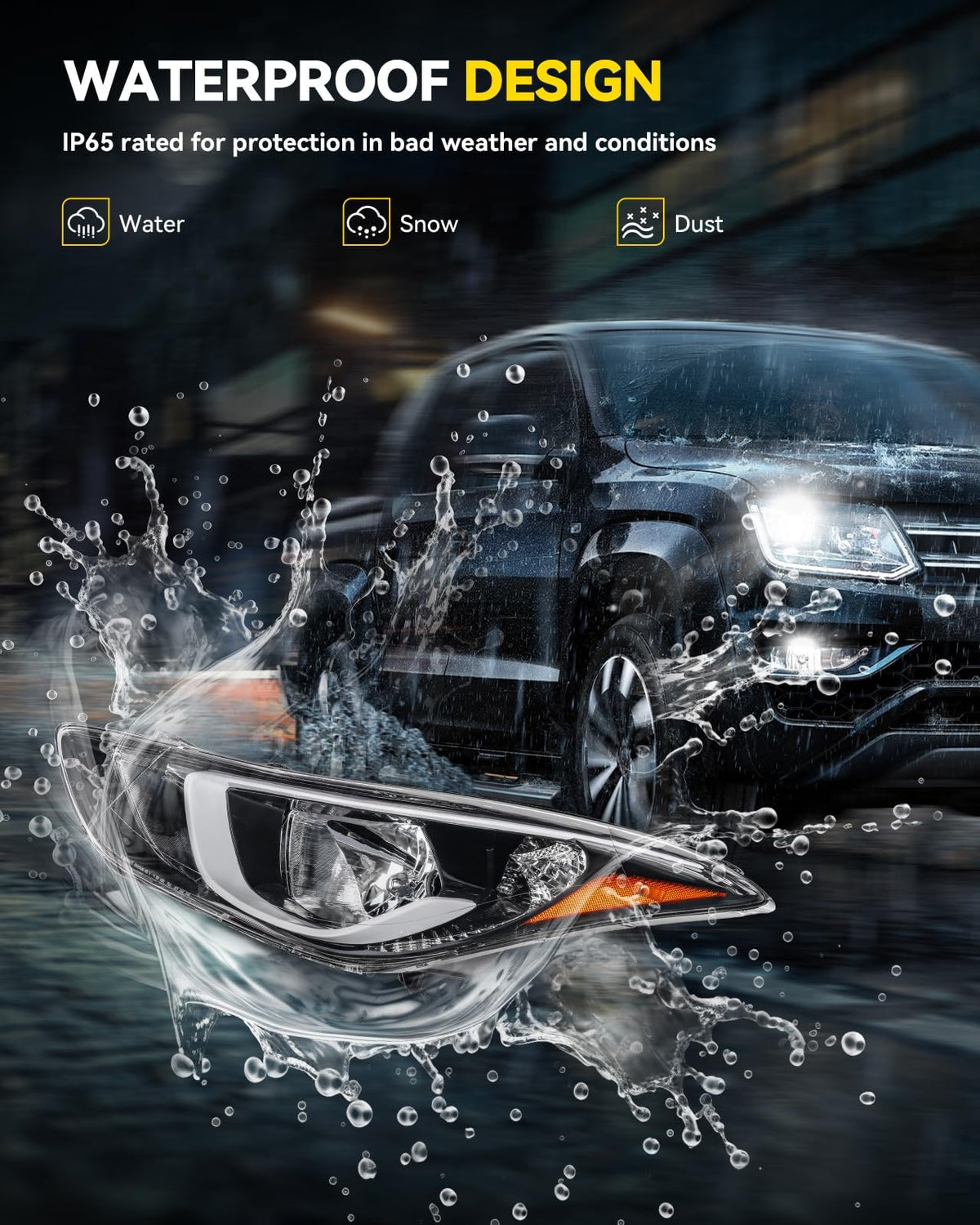 Headlight Assembly Replacement for Hyundai Elantra 2014-2016