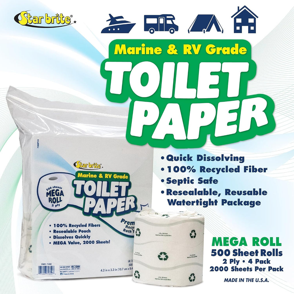 Marine & RV Toilet Tissue - Fast Dissolving, 2-Ply