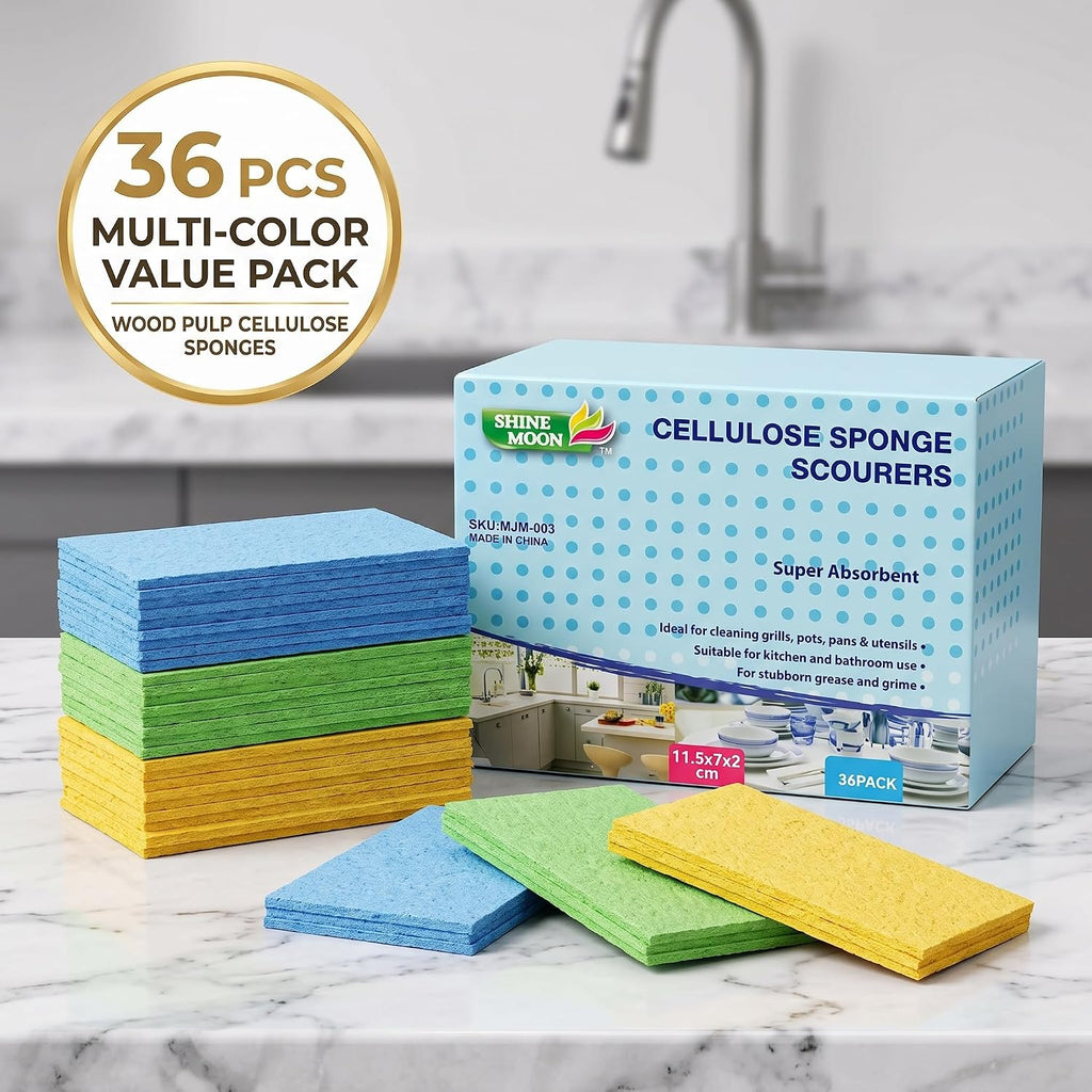 36 Pk Pop-Up Compressed Cellulose Kitchen Sponges