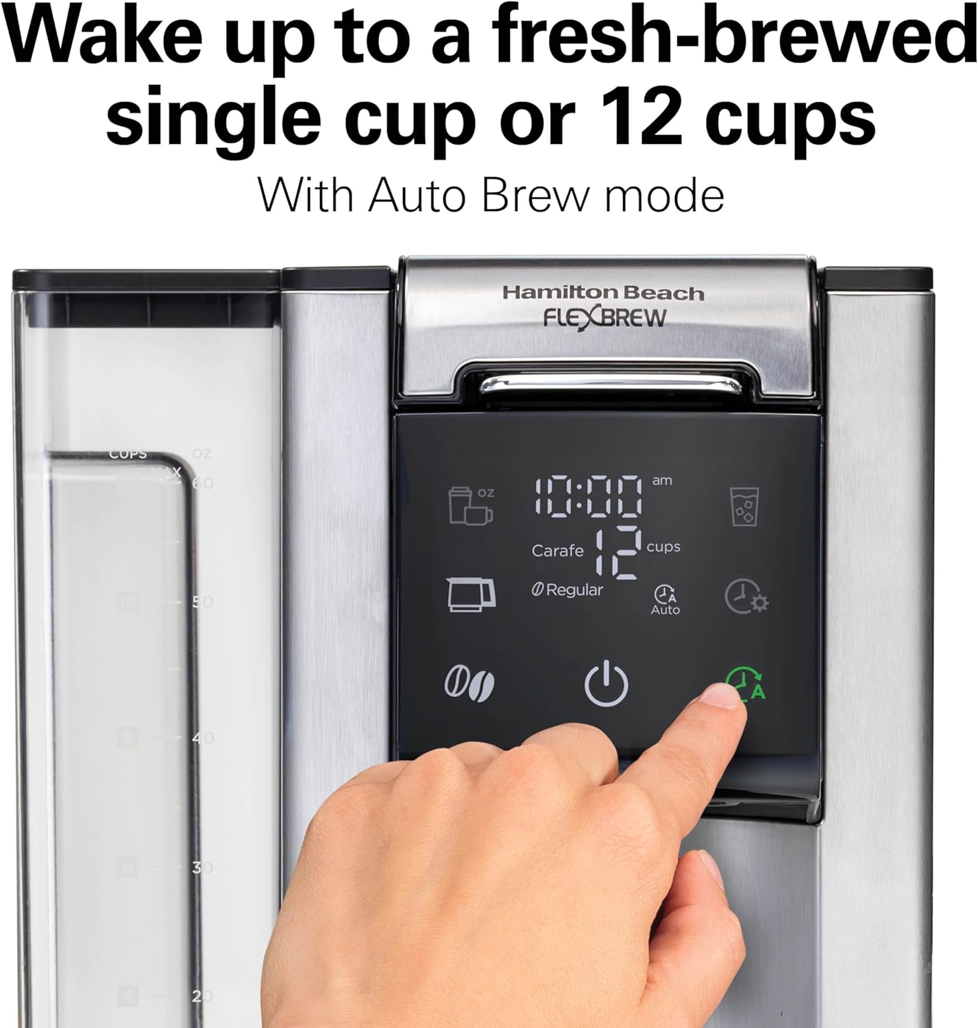 Flexbrew Advanced 5-in-1 Drip & Single Serve Coffee Maker | Single Serve Hot & Iced Coffee Maker | 12 Cup Thermal