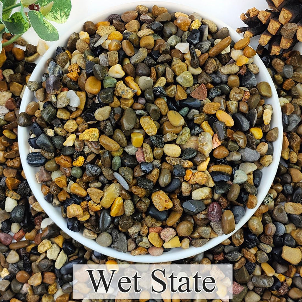 5lbs Aquarium Gravel, 1/4" Fish Tank Gravel Natural River Rocks | Succulent Cactus Pea Gravel for Plants, Pebbles for