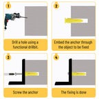 Wall Anchors Kit, 370 pcs, Picture Hanging Kit for Wall Decor