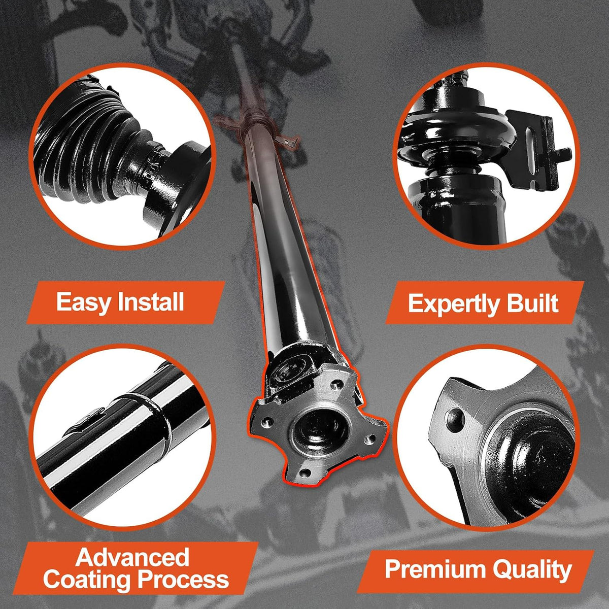 37100-42090 Rear Drive Shaft Prop Shaft Driveshaft Assembly Compatible with 2006-2019 Toyota RAV4 & 2015-2017 Lexus NX200t, 2015-2018 NX300h, 4WD AWD, Sport Utility, Replace OE 37100-42090, 936-722