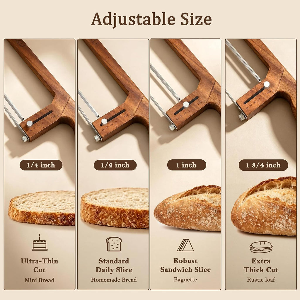 10 inch Sourdough Bread Slicer,Rigid Serrated Blade Bread Knife