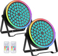 90W RGB Stage Par Lights with Ambient Light Strip - Dual Layer Halo Effect, DMX512 & Sound Activation, 60 LEDs